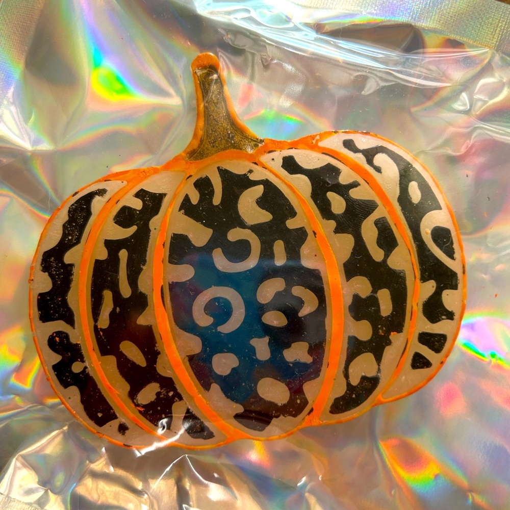Black and Orange Decorative Pumpkin Car Freshie
